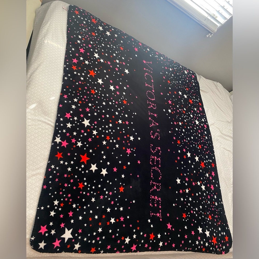 Victorias Secret Stars Sherpa Throw Blanket